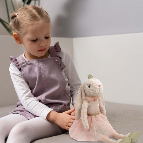 MON AMI Princess Brianna Bunny Doll - 18", Soft & Cuddly Plush Animal Doll, Great Gift for Kids, Boys, Girls