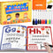 Educational Workbook for Preschool Learning Activities, 62 Reusable Pages for Kids, Number Letter Tracing
