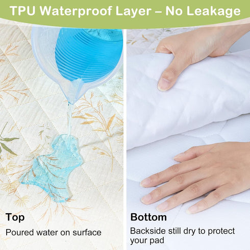 SheSeek 2 Pack 33" 17" Muslin Bassinet Sheets Waterproof Baby Bassinet Mattress Sheets Thickened Ultra Soft Fitted Crib
