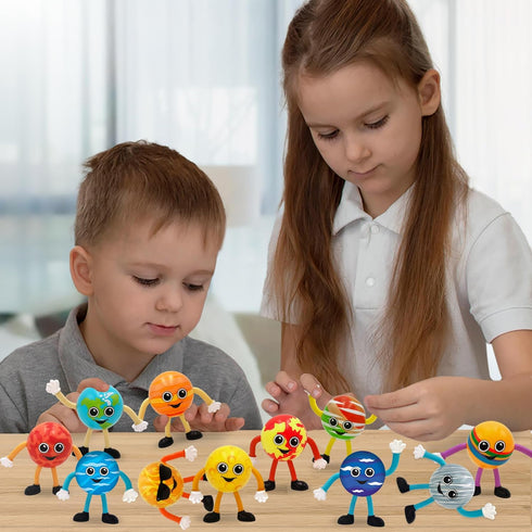 (Set 11) ArtCreativity Bendable Planets of Bendable Planet Toys for Kids, Outer Space Party Favors for Boys & Girls