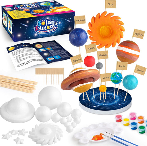 64 PCS Solar System Project Kit, Solar System Model Kit with 13