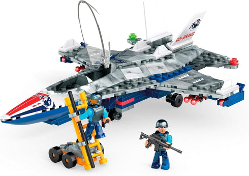 Set (223 Mega Construx Fighter Jet Construction with character figures, Building Toys for Kids Pieces)