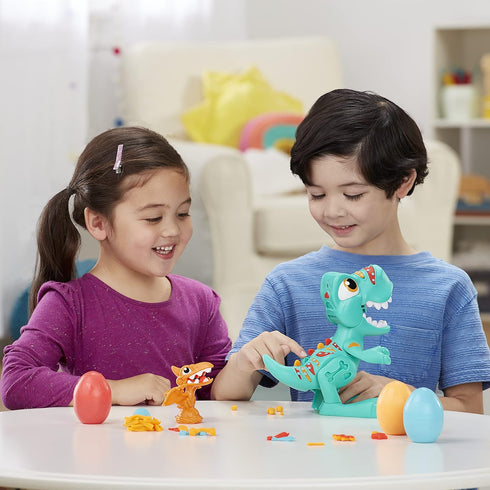 Play-Doh Dino Crew Crunchin' T-Rex Toy for Kids 3 Years and Up with Funny Sounds and 3 Eggs, Non-Toxic