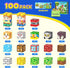 Set, (100 Matchtiles Magnetic Blocks with Animals, Magnetic Building Blocks Magnet Cube Toys Stacking, Build Forest