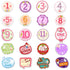 Baby Monthly Milestone Stickers for Girls, Floral Designs with Holiday Themes, First Year