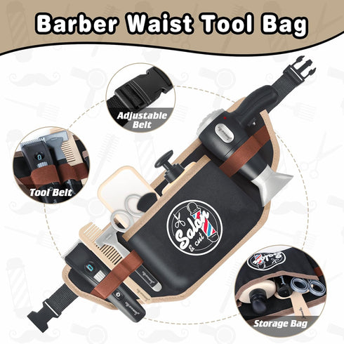 WishaLife Kids Barber Shop Playset - Hair Cutting Kit for Boys, Kids Shaving Kit, Hair Salon Pretend Play Toy Gift for