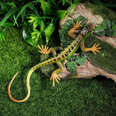 NUOBESTY Lizard Figurine Fake Plastic Lizard Toy Action Figure, Reptile Toy for Collection and Education (Green)