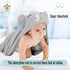 Cute Castle 2 Pack 8 Hooded Baby Towel Rayon Made from Bamboo and Washcloths - Lovely Elephant, Happy Bird
