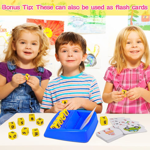 Matching Letter Game for Preschool & Kindergarten Kids, Spelling Word and Memory Educational Toy for Ages 3-8