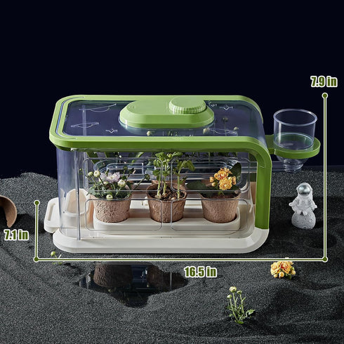 Mostop Kids Plant Growing Kit with Drip Irrigation System and LED Grow Light, Educational Science Planting Kit for