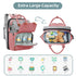 Backpack ISMGN Diaper Bag with Changing Station, Large Diaper Bag, Baby Bag with Changing Station, Pink Diaper Bag