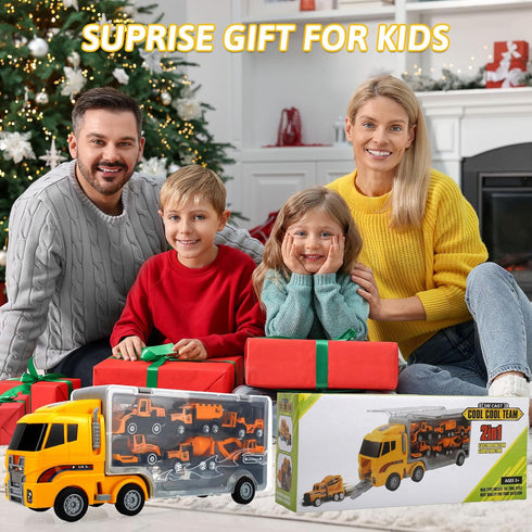 Boys,13 3 3 4 5 6 7 ALOTJOY Toys for Pcs Engineering Die-cast Construction Car Toddler Toys for Year Old Boys Vehicles