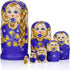 Starxing Russian Nesting Dolls Matryoshka Wood Stacking Nested Set 7 Pieces Handmade