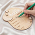 TTMerriwood 6.5 Inch Baby Announcement Sign Star, Wooden Hello World Newborn Welcome Sign Birth Name Plaques for Photo
