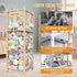 POOSIDE 53.5" 40 Stuffed Animal Storage Organizer, Solid Wood Zoo Toy Holder for Kids Bedroom, Nursery & Playroom