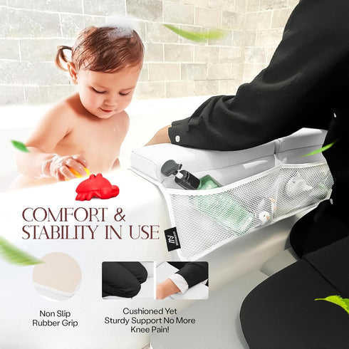 Mohmoud Elbow Set, Elbow Baby Bath Kneeler and Rest Pad Odor-Free Hybrid Comfort Foam, Extra-Strong Suction, Non-Slip