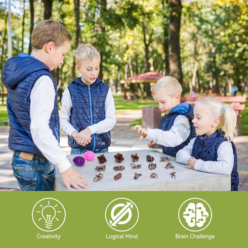 Mytothfy 24 Pack Easter Eggs Filled with Brain Teaser Puzzles, Easter Basket Stuffers for Kids Teens Adults, Easters