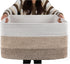 OIAHOMY Large Blanket Basket, 22x17x12 Rectangle Woven Baskets, Nursery Blanket Storage Living