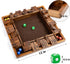 12 Inches 4-Way (2-4 [4 8 ropoda Shut The Box Dice Board Game Players) for Kids & Adults Sided Large Wooden Board Game