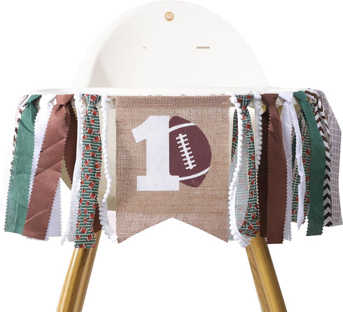 FELIX Football First Birthday High Chair Banner - Football 1st Birthday Decorations,Sport Themed
