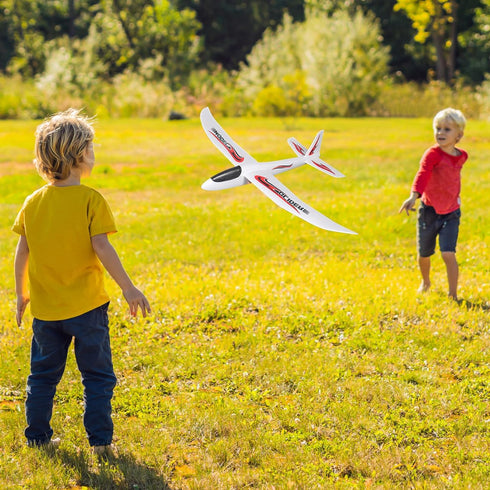 1PC 39 inch TOYANDONA Foam Glider Airplane, Large Throwing Glider Planes Lightweight Outdoor Flying Glider Airplane