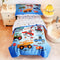 4 Piece Toddler Bedding Set for Boys,Cars Construction Toddler Bed Comforter Set