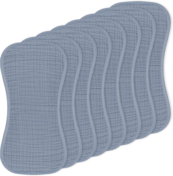 Muslin Baby Burp Washable Cloths Sets for Girl Boy Large, 8 Pack