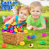 FLYSNK 500 Pack 12 2.4 Inch Easter Eggs Bulk Include Surprise Golden Egg, Bright Colors Fillable Plastic Eggs Empty