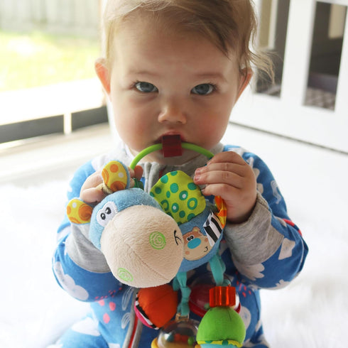 Playgro Horse Soft Baby Toys - Developmental Rattles Teething Toys for Babies 3-6-12 Months