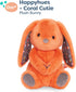 B. toys 12-Inch Plush Bunny - Super Soft Stuffed Animal, Washable Rabbit Toy for Babies, Toddlers, Kids - Coral Cutie