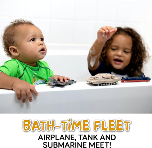 Mold Free Bath Toys for Babies and Toddlers, No Hole Army Bath Toys for Tub, Beach, Pool - BPA-Free