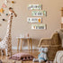 4 11x 3.9 Inches(Lively Pieces Woodland Nursery Decor Safari wall art Be kind brave curious Cute Jungle Animal Nursery