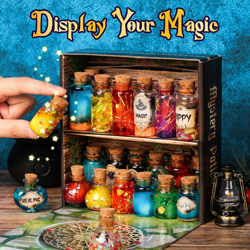 20 6 7 8 9 10+ UOMTFAI Mystery Potion Craft Kit for Kids, Mix Magic Wizard Potion, Creative Christmas Decorations