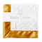 SwaddleDesigns Baby Lovie, Small Plush Security Blanket with Satin Trim, Gold, 14 x 14 inches