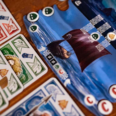 10+, 2-4 30 Knarr Board Game - Form the Greatest Band of Vikings! Thrilling Exploration and Strategy Game, Fun Family