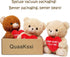 12 inch Valentines Day Teddy Bear Stuffed Animals Gift with Love You Plush Gift for Girlfriend Mother Her Him Birthday