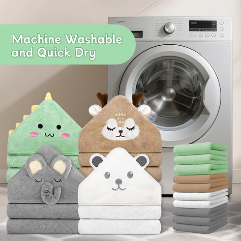 Generic 14 Set, 4 10 PCS Baby Towels PCS Soft Baby Hooded Towels & PCS Washcloths, Baby Bath Towels for Newborns