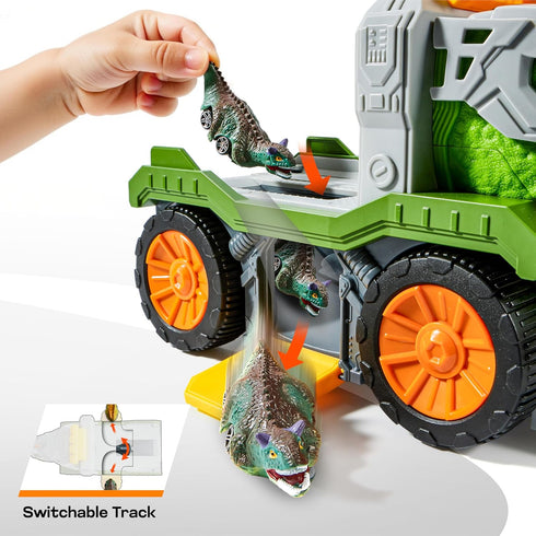 3-5, 2 6 3 4 5+ JOVA Vroomix Dinosaur Toys for Kids Dinosaur Carrier Truck with Pcs Cars and Pcs Figures for Toddlers
