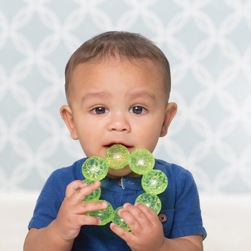 3-Pack Infantino Water Teethers Sensory Exploration, Teething, Cooling & Massaging Relief for Sore Gums, Lime & Blue