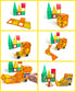 Tytan Tiles 60-Piece Construction Site & Trucks Magnetic Building Set, Fun Kids’ STEM Toy