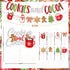 Cookies and Cocoa Party Decorations, Cookies and Cocoa Banner Snowflake Snowman Gingerbread Man Garland Cake Topper