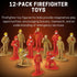 U. S. Toy Heroic Firefighter Figures, Fireman Figurines for Pretend Play, Party Favors, Cake Toppers, Birthday Gifts, & More – 12-Pack, 3 Years & Older