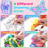 YOYTOO Set 4-6-8, 4 5 6 7 8 Washable Markers with Glitter Pencil Case, Art Supplies for Kids Ages Arts Crafts Travel