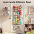 Hammock Over Door Large-Capacity Stuffed Animal Storage with Metal Hook & Wooden Stick, Hanging Plush Animal Bear Doll