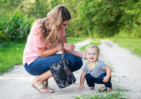 Bumco Diaper Clutch - Portable Wipes Dispenser & Baby Travel Essentials, Airtight Refillable Wipes Container, Diaper