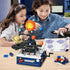 Solar System Building Sets with Light, Rotatable Space Exploration Toys with 9 Planets & Rocket Sets for Kids Age 6+