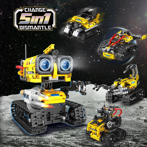 5 1 10+ (560 CUBIMANA Robot Building Toys for Kids - in Remote- & App-Controlled Robots Toy, RC Wall/Engineering/Mech