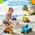 2 3 4 5 Construction Toys for Year Old Boy Kids Toddlers, Press and Go Dino Truck Construction Vehicle Toys Sandbox