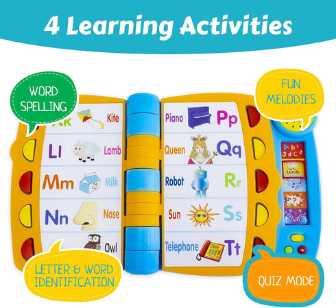 2 5 Talking Activity Book for Years Old & Up - Sound Book with Learning Activities Including Letters, Numbers, Quiz