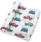 LollyBanks Muslin Swaddle Blankets, 100% Cotton Baby Boy Blanket 47 x 47